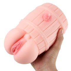 Tub Girl: Anale Onahole-Taschenmuschi für Männer, Holzfass-Pussy mit großem Arsch