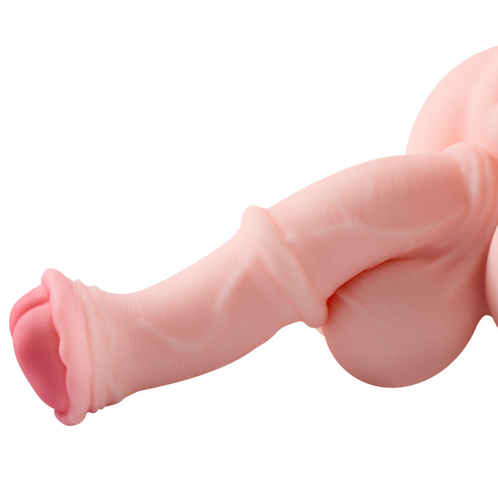 Realistischer weiblicher Torso aus Silikon mit Brüsten und Penisschaft – Lustpuppe für Erwachsene für den intimen Gebrauch und Fantasiespiele