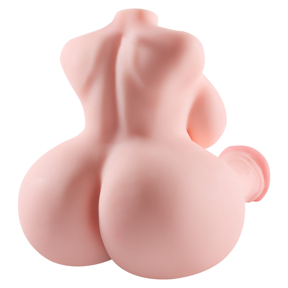 Realistischer weiblicher Torso aus Silikon mit Brüsten und Penisschaft – Lustpuppe für Erwachsene für den intimen Gebrauch und Fantasiespiele