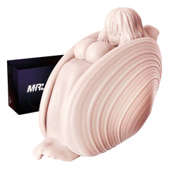 Adult Silicone Bust with Ruffled Shell & Female Figurine - Unique Erotic Art Toy for Pleasure & Collection