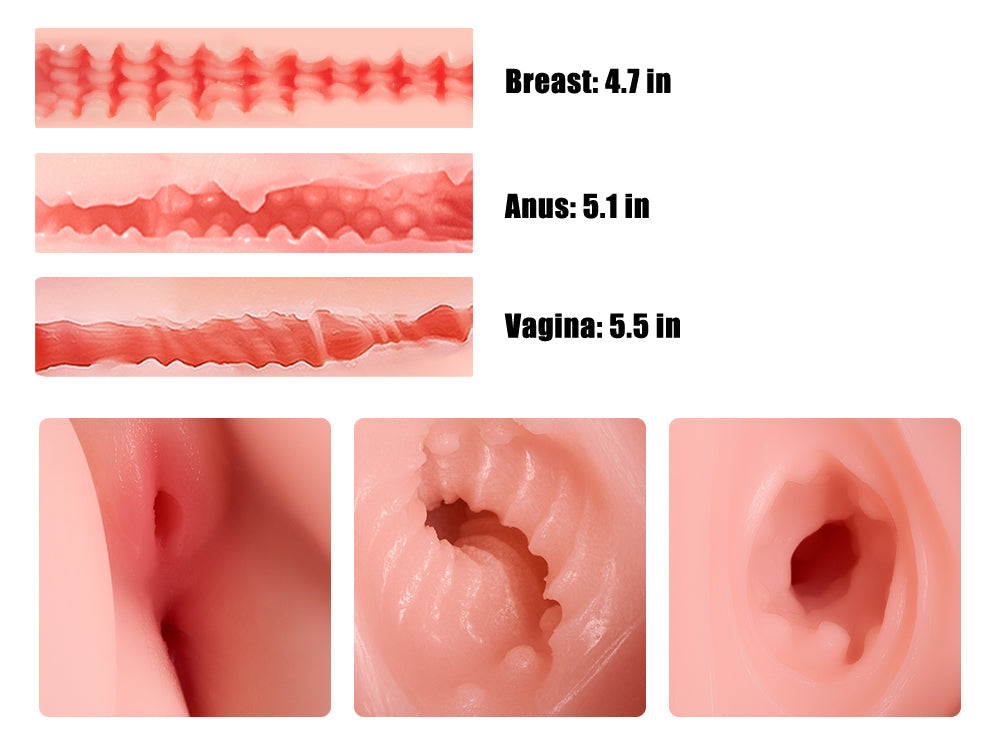 Realistic Silicone Female Torso Model with Multiple Orifices for Adult Sensory and Pleasure Use