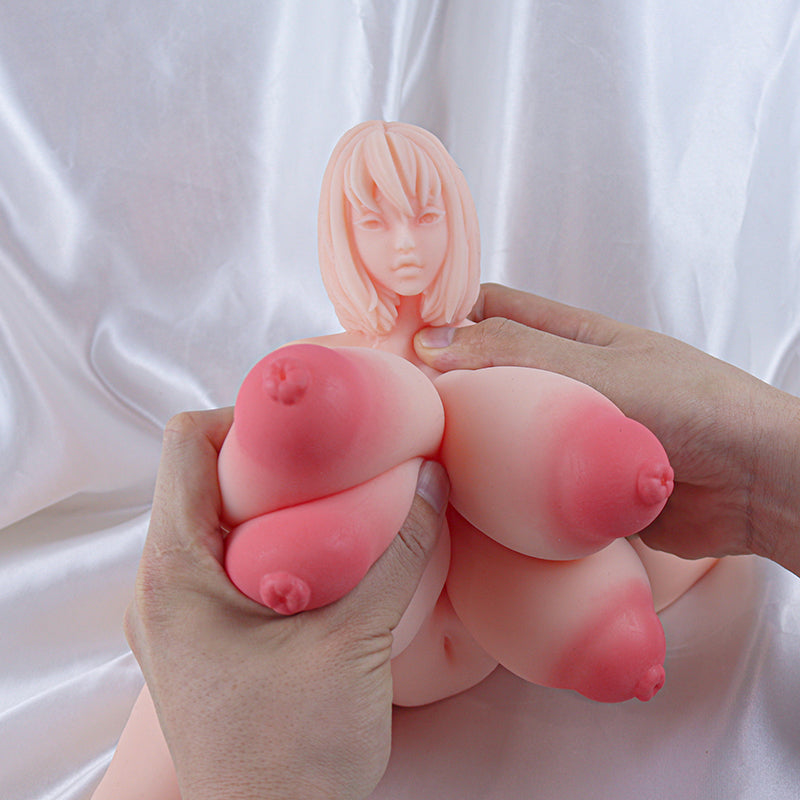 Erwachsene weibliche Figur mit großen Brüsten, realistisches Aktmodell, Schlafzimmerdekoration, freches Geschenk, einzigartiges künstlerisches Sammlerstück für Erwachsene
