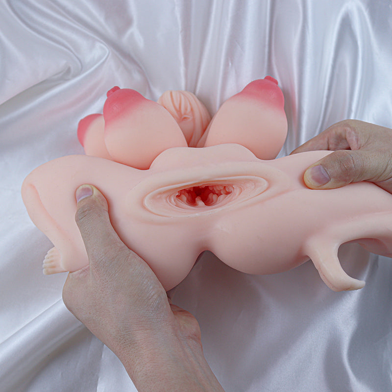 Erwachsene weibliche Figur mit großen Brüsten, realistisches Aktmodell, Schlafzimmerdekoration, freches Geschenk, einzigartiges künstlerisches Sammlerstück für Erwachsene