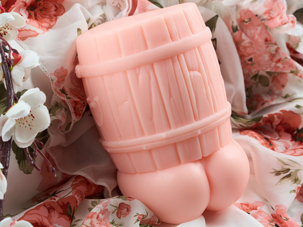 Tub Girl: Anale Onahole-Taschenmuschi für Männer, Holzfass-Pussy mit großem Arsch