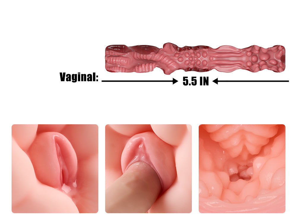 Mini Cow Girl: Mini-Liebespuppen, sechs Brüste, männliche Masturbation, Hentai-Taschenmuschis