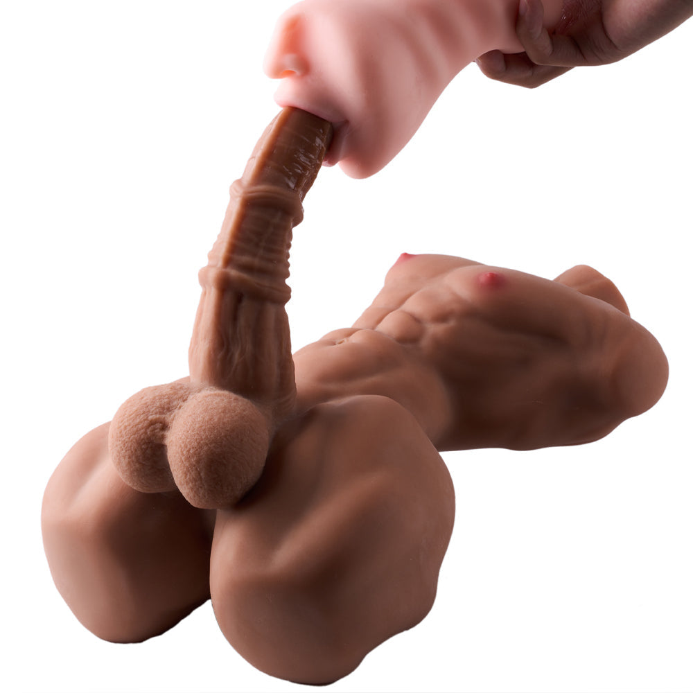 Arthur: Torso Männer-Sexpuppe Mit Pferde-Dildo Universelles Sexspielzeug für Männer & Frauen