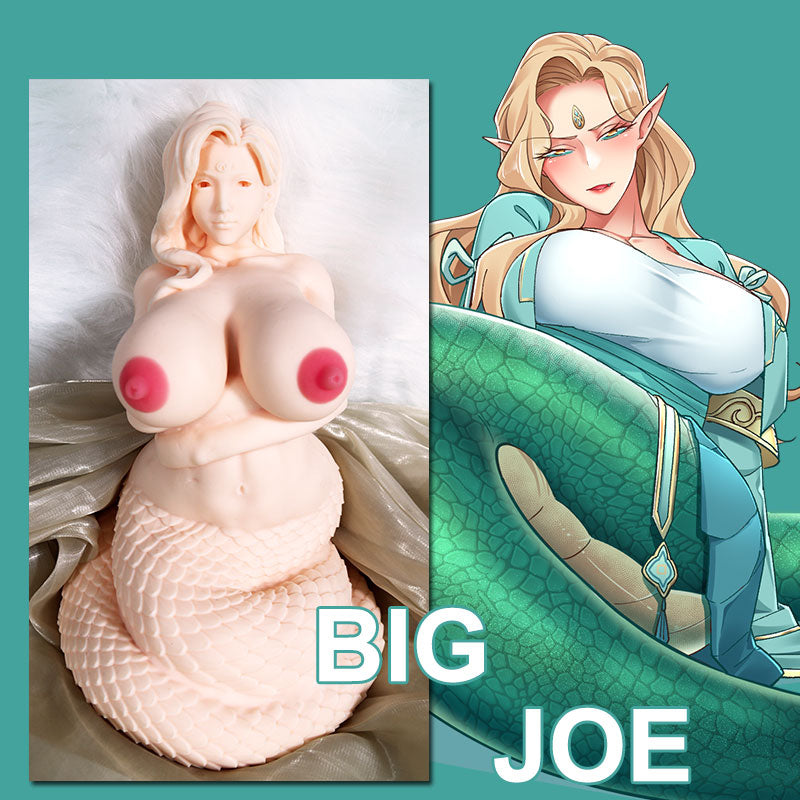 "Big Mermaid Female Figurine, Large Bust, Mermaid Tail, Realistic Nude Decorative Statue, Unique Grown-up Bedroom or Office Art"