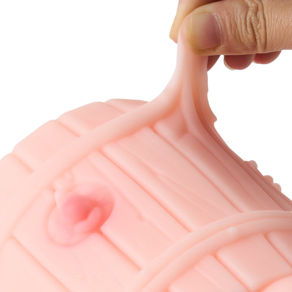Tub Girl: Anale Onahole-Taschenmuschi für Männer, Holzfass-Pussy mit großem Arsch