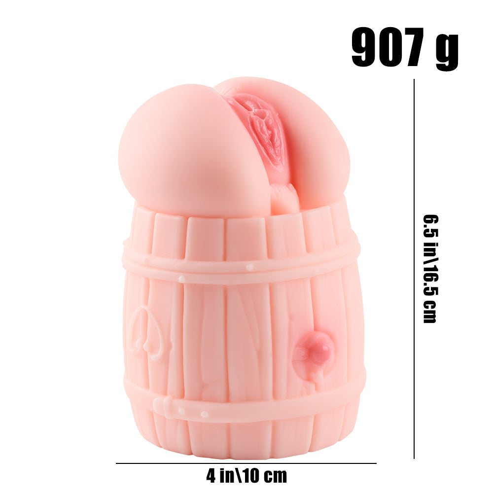 Tub Girl: Anale Onahole-Taschenmuschi für Männer, Holzfass-Pussy mit großem Arsch